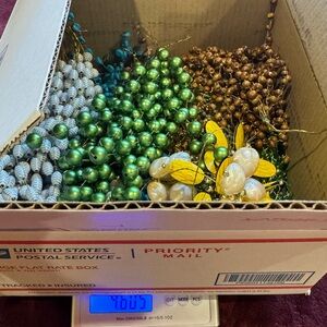 Bulk of handmade beaded branches and flower stems for crafts holidays Decor